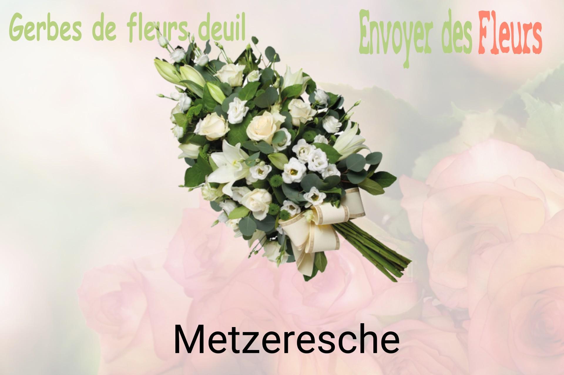 Gerbe de fleurs de deuil livrée à Metzeresche